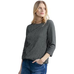 Cecil damer randig strukturboatneck, Stark khaki, M Cecil damer randig strukturboatneck, Stark khaki, M