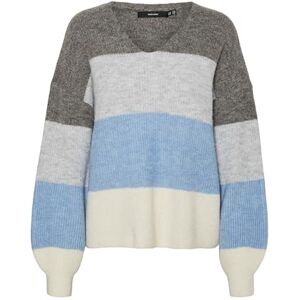 VERO MODA VMDESMA LS V-ringad tröja GA Boo, Medium grå melange/detalj: w. Lgm/Allure/björk, XS VERO MODA VMDESMA LS V-ringad tröja GA Boo, Medium grå melange/detalj: w. Lgm/Allure/björk, XS