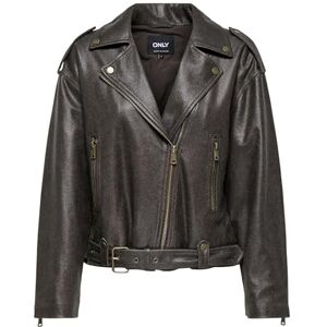 ONLY Dam Onlcole Faux Leather Biker OTW, Seal Brown, s, Försegling brun, S ONLY Dam Onlcole Faux Leather Biker OTW, Seal Brown, s, Försegling brun, S