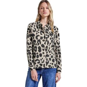 Street One dam mönstrad skjortblus, Coastal Beige, 40 Street One dam mönstrad skjortblus, Coastal Beige, 40