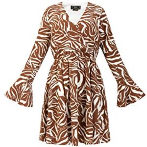 faina damklänning – zebraprint 19226443, brun vit, M, Brun vit, M faina damklänning – zebraprint 19226443, brun vit, M, Brun vit, M