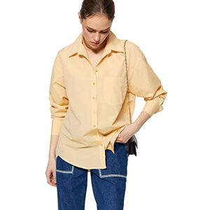 Trendyol Dam Basics överdimensionerad bas skjorta krage vävd skjorta, beige, 34, BEIgE, 60 SE Trendyol Dam Basics överdimensionerad bas skjorta krage vävd skjorta, beige, 34, BEIgE, 60 SE