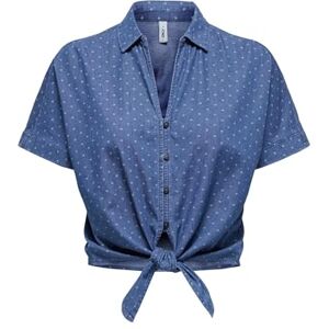 ONLY Damskjorta Onlnova skjorta, Mellanblå denim, XS ONLY Damskjorta Onlnova skjorta, Mellanblå denim, XS