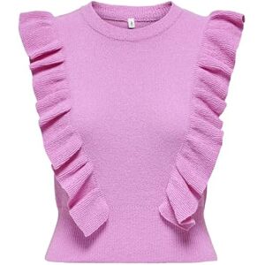 ONLY Onlashley Sl O-hals Knt, Fuchsia rosa, M ONLY Onlashley Sl O-hals Knt, Fuchsia rosa, M