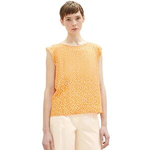 TOM TAILOR Denim Damer Blus 1035708, 32188 Orange Flower Print, XS TOM TAILOR Denim Damer Blus 1035708, 32188 Orange Flower Print, XS