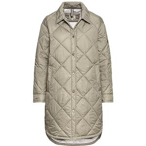 camel active Lång quiltad jacka för kvinnor i overshirt-stil rock, Grön, 36 camel active Lång quiltad jacka för kvinnor i overshirt-stil rock, Grön, 36