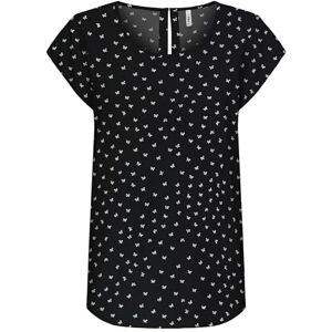 ONLY Onlnova Life Vis S/S Top, svart, S ONLY Onlnova Life Vis S/S Top, svart, S