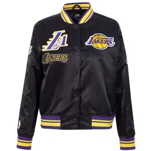 Pro Standard dam NBA Retro Classics W Rib Satin jacka jacka, Svart/lila/gul, S Pro Standard dam NBA Retro Classics W Rib Satin jacka jacka, Svart/lila/gul, S