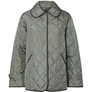 PIECES Pcemily kort quiltad jacka Noos Bc, Castor Gray, XS PIECES Pcemily kort quiltad jacka Noos Bc, Castor Gray, XS