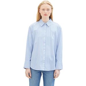 TOM TAILOR Denim damblus, 34878 – Blå vit rem, XS TOM TAILOR Denim damblus, 34878 – Blå vit rem, XS