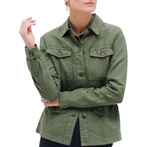 Caroll Sahara-jacka av linne och bomull, Kaki grön, 34 Caroll Sahara-jacka av linne och bomull, Kaki grön, 34