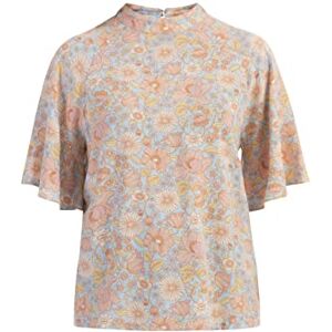 IRIDIA kortärmad blus för kvinnor, Blå flera färger, L IRIDIA kortärmad blus för kvinnor, Blå flera färger, L