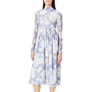 NA-KD Damklänning, återvunnen, Ls Mesh Casual, Blått blomtryck, 32 SE NA-KD Damklänning, återvunnen, Ls Mesh Casual, Blått blomtryck, 32 SE