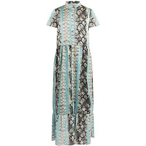 threezy Damklänning, kortärmad, Maxi 19323239-TH01, blå, flerfärgad, XS, Klänning kortärmad maxi, XS threezy Damklänning, kortärmad, Maxi 19323239-TH01, blå, flerfärgad, XS, Klänning kortärmad maxi, XS