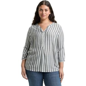 TOM TAILOR Damer Blus med ränder 1024917, 21395 Offwhite Navy Vertical Stripe, 54 Plus size TOM TAILOR Damer Blus med ränder 1024917, 21395 Offwhite Navy Vertical Stripe, 54 Plus size