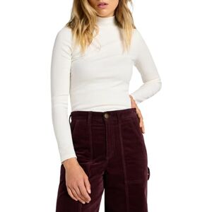 Lee dam Ribbed Ls High Neck T-shirt, ecru, M Lee dam Ribbed Ls High Neck T-shirt, ecru, M