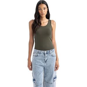 DeFacto Damcrop toppar, linne, sporttoppar, damer, trendiga damtoppar för sportiga stilar, mångsidigt kombinerbar, damtopp, Mörk kaki, S DeFacto Damcrop toppar, linne, sporttoppar, damer, trendiga damtoppar för sportiga stilar, mångsidigt kombinerbar, damtopp, Mörk kaki, S