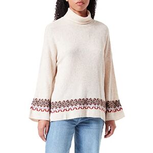 Cream Women's Roll Neck Jumper Turtleneck tröja stickad långärmad överdimensionerad, Oat Melange, XS Cream Women's Roll Neck Jumper Turtleneck tröja stickad långärmad överdimensionerad, Oat Melange, XS