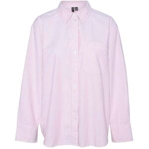 VERO MODA VMIDA Oxford skjorta WVN GA NOOS, Rosa-a-boo/ränder: ljus vit, L VERO MODA VMIDA Oxford skjorta WVN GA NOOS, Rosa-a-boo/ränder: ljus vit, L