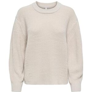 ONLY Onlmilouz Ls Rib tröja KNT Nca, Moonbeam, XXL ONLY Onlmilouz Ls Rib tröja KNT Nca, Moonbeam, XXL