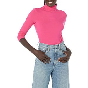 Amazon Essentials Dames Långärmad tröja med polokrage (finns i plusstorlek), Varmrosa, S Amazon Essentials Dames Långärmad tröja med polokrage (finns i plusstorlek), Varmrosa, S