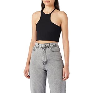 Koton Damhållare asymmetrisk hals crop tank topp, Svart (999), L Koton Damhållare asymmetrisk hals crop tank topp, Svart (999), L