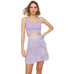 Trendyol Kvinnors svänghjul stickad kjol. Skirt, lila, medium Trendyol Kvinnors svänghjul stickad kjol. Skirt, lila, medium