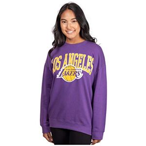 Ultra Game NBA Official Women's Extra Soft Fleece Distressed Oversized Pullover Sweatshirt, Los Angeles Lakers, Team Color, Medium Ultra Game NBA Official Women's Extra Soft Fleece Distressed Oversized Pullover Sweatshirt, Los Angeles Lakers, Team Color, Medium