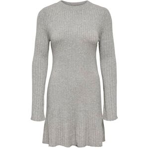 ONLY Onlmichella Ls O-hals klänning KNT, Medium grå melerad, M ONLY Onlmichella Ls O-hals klänning KNT, Medium grå melerad, M