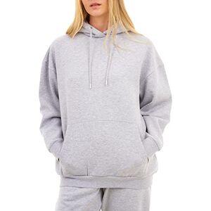 M17 Dam, återvunnen, avslappnad, mjuk, mysig fleece, huvtröja, joggingtröja, separerar varma myskläder, Grå, XS M17 Dam, återvunnen, avslappnad, mjuk, mysig fleece, huvtröja, joggingtröja, separerar varma myskläder, Grå, XS