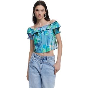 Desigual Blus_Selene T-shirt för kvinnor, grön, XS Desigual Blus_Selene T-shirt för kvinnor, grön, XS