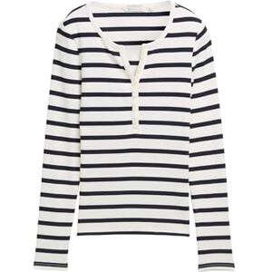 TOM TAILOR Denim dam långärmad T-shirt, 37174 – Vit marinblå randig, M TOM TAILOR Denim dam långärmad T-shirt, 37174 – Vit marinblå randig, M