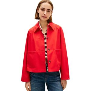 Tommy Hilfiger dam bomull kort jacka WW0WW49585, ORANGE, M Tommy Hilfiger dam bomull kort jacka WW0WW49585, ORANGE, M