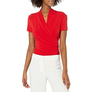 DKNY Dam kortärmad kors främre kostym blus skjorta, vallmo, XS, Vallmo, XS DKNY Dam kortärmad kors främre kostym blus skjorta, vallmo, XS, Vallmo, XS