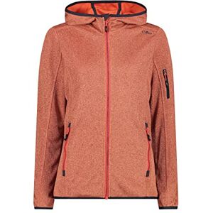 CMP Knit-Tech jacka för kvinnor med fast huva, Campari-ljus, 40 CMP Knit-Tech jacka för kvinnor med fast huva, Campari-ljus, 40