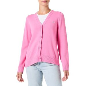 GANT Classic Cotton Cardigan, Godis rosa, L GANT Classic Cotton Cardigan, Godis rosa, L