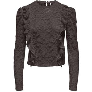 ONLY Onllamir L/S spets topp JRS, Choklad tårta, XS ONLY Onllamir L/S spets topp JRS, Choklad tårta, XS