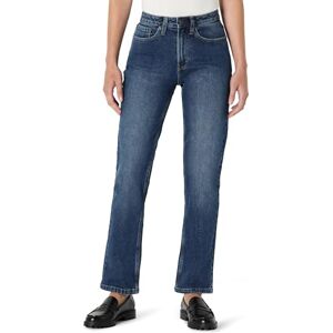 Amazon Essentials dam hög midja rak jeans, Sten mörk tvätt, 10 Amazon Essentials dam hög midja rak jeans, Sten mörk tvätt, 10