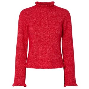 PIECES Pcjasmijn Ls High Neck Knit, Goji Berry, XL PIECES Pcjasmijn Ls High Neck Knit, Goji Berry, XL