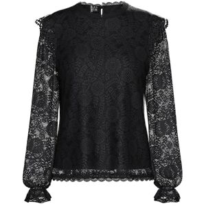 PIECES långärmad blus PCOLLINE, svart, XS PIECES långärmad blus PCOLLINE, svart, XS
