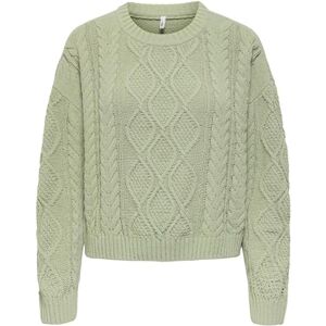 ONLY Damer Onlelly Life Ls Cable O-Neck Cc KNT, Ökensalt, M ONLY Damer Onlelly Life Ls Cable O-Neck Cc KNT, Ökensalt, M