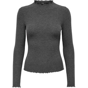 ONLY dam Långärmad tröja Onlemma L/S hög hals topp Noos Jrs, Mörkgrå melange, XS ONLY dam Långärmad tröja Onlemma L/S hög hals topp Noos Jrs, Mörkgrå melange, XS