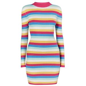 UCY stickad klänning för kvinnor 12428573-UC01, rosa, flerfärgad, S, stickad klänning, S UCY stickad klänning för kvinnor 12428573-UC01, rosa, flerfärgad, S, stickad klänning, S