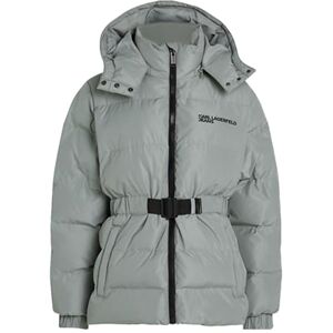 KARL LAGERFELD JEANS , Dam, Bälted Puffer, Regular Fit, Grå, XS KARL LAGERFELD JEANS , Dam, Bälted Puffer, Regular Fit, Grå, XS