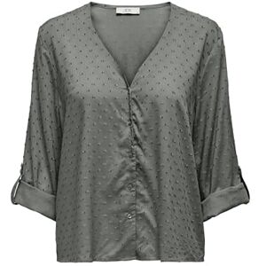 JDY diana Life 7/8 Dobby skjorta WVN Noos, Castor Gray, XL JDY diana Life 7/8 Dobby skjorta WVN Noos, Castor Gray, XL