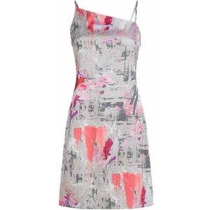 KARL LAGERFELD JEANS , kvinnor, allt-over Paint Dress, Painters Print AOP rosa, XL, flerfärgad, XL KARL LAGERFELD JEANS , kvinnor, allt-over Paint Dress, Painters Print AOP rosa, XL, flerfärgad, XL