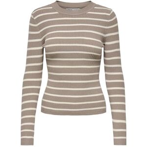 ONLY Onllouisa L/S tröja KNT Nca, mocha meringue, XXL ONLY Onllouisa L/S tröja KNT Nca, mocha meringue, XXL
