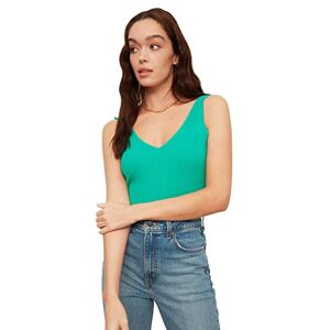 Trendyol Kvinnors grön hängare stickad blus blus, grön, medium Trendyol Kvinnors grön hängare stickad blus blus, grön, medium