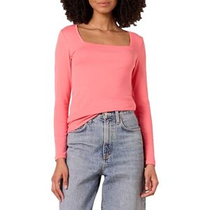 Amazon Essentials Dam Slim-Fit långärmad T-shirt med fyrkantig hals, varmrosa, Small Amazon Essentials Dam Slim-Fit långärmad T-shirt med fyrkantig hals, varmrosa, Small