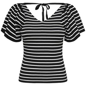ONLY Stickad topp ryggdetalj, svart, M ONLY Stickad topp ryggdetalj, svart, M